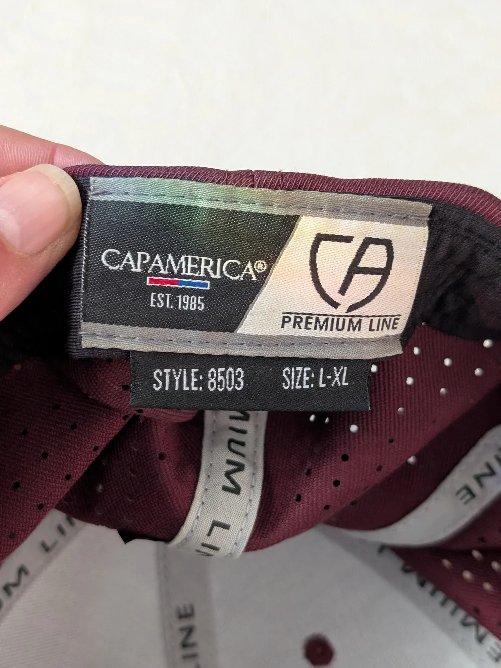 Cap America Furman Paladins Cap Flexfit Premium Line Maroon White L-XL